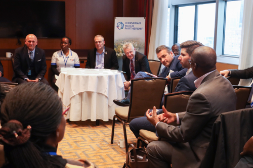 Panelists of the HWP's side event: Dr. Károly Kovács, Mendy Shozi, Walter Marlowe, Péter Kovács and Sylvain Usher 