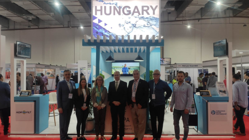 HE Mr András Imre Kovács Ambassador of Hungary to the Arab Republic of Egypt visiting HWP's booth at Watrex Expo 2023