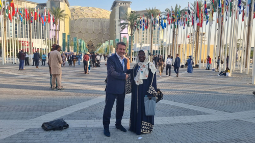 Róbert Forintos (co-chairman of the Hungarian Water Partnership) and Fatime Ouala Gahoua Kanika (Director of Water Quality of the Ministry of Water and Hygiene, Republic of Chad)